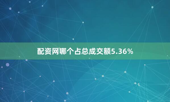 配资网哪个占总成交额5.36%